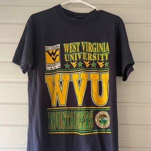 Vintage Single Stitch West Virginia Mountaineers T-Shirt Screen Stars Tag Large